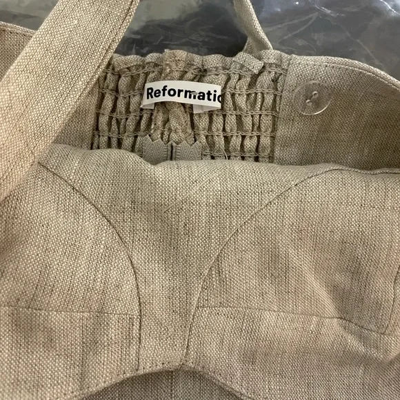 NWOT Reformation Libra Top Oatmeal - Picture 4 of 4